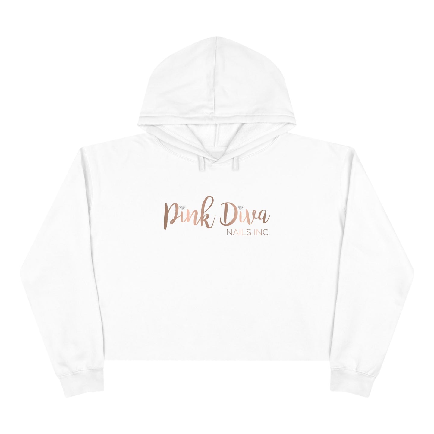 Pink Diva Crop Hoodie - Chic Apparel for Trendy Nail Enthusiasts